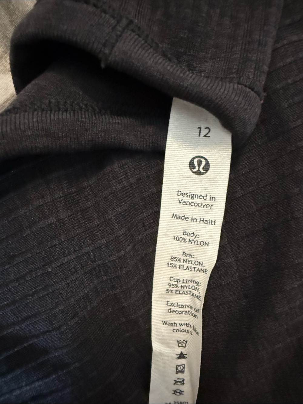 Lululemon Black Ribbed Racerback Tank - Picture 4 of 4